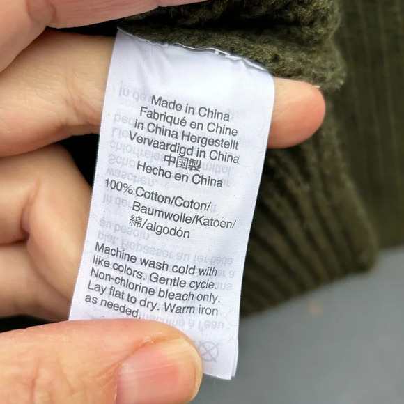 J. Crew Mercantile Green Cotton V Neck, size Small - Picture 9 of 12